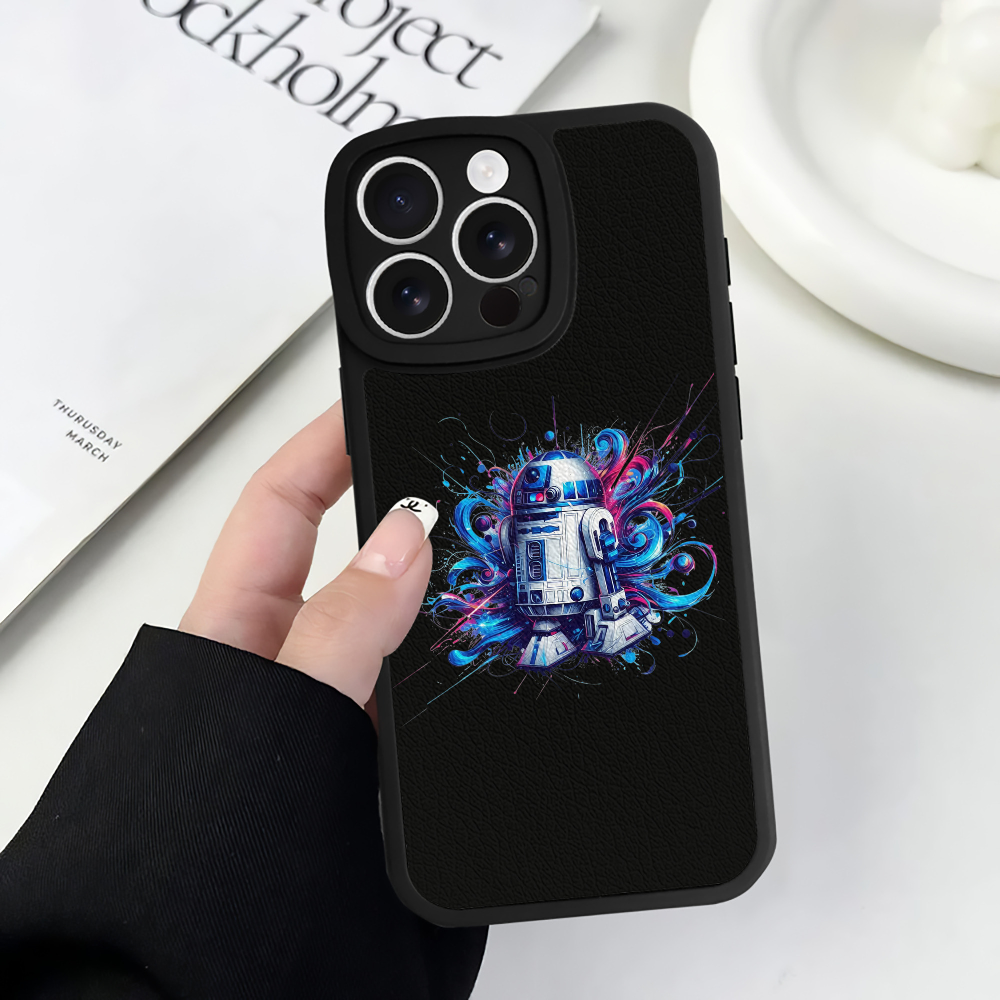 （画像用） スター・ウォーズ Star Wars 【iPhone 16シリーズ対応】シリコンスマホケース（レザー調） 材質：シリコン